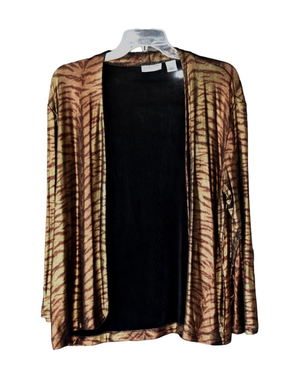 Women's Chico's Travelers Tiger Print Cardigan Size XL/16